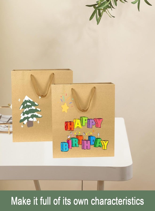Xloey Brown Gift Bags,6 Pcs Large Gift Bags,Brown Kraft Paper Shopping Bags with Handles,for Christmas,Birthday,New Year,Business,Retail,Wedding,Party Favor - Image 5